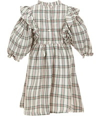 Bonnie Jean Little Girls 3/4-Sleeve Plaid Fit-And-Flare Dress