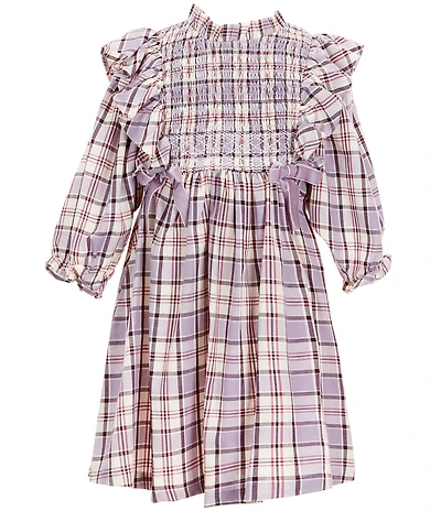 Bonnie Jean Little Girls 3/4-Sleeve Plaid Fit-And-Flare Dress