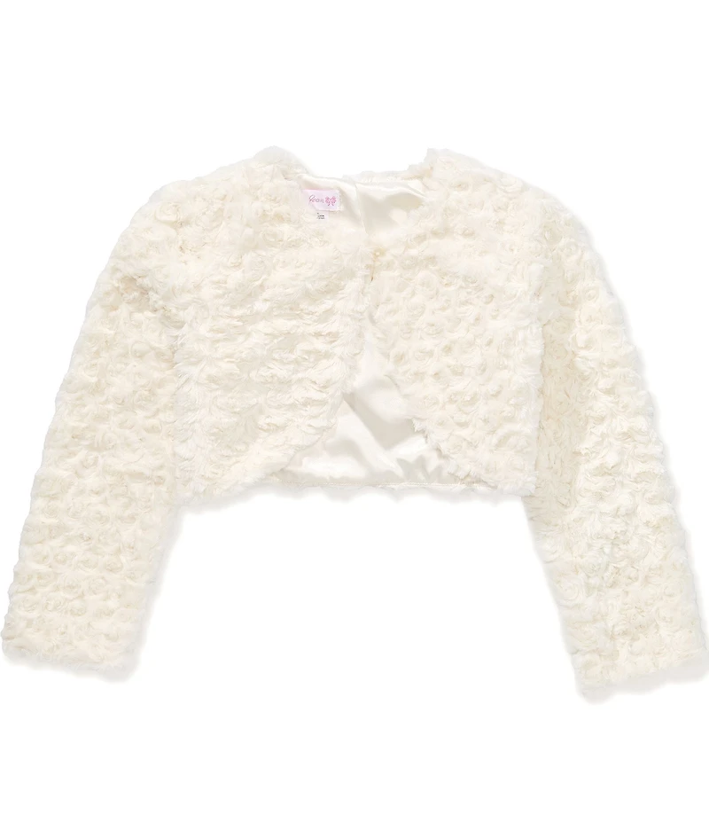 Bonnie Jean Little Girls Bolero Faux Fur Jacket