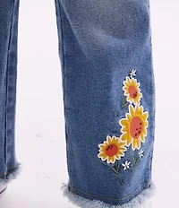Bonnie Jean Little Girls Long-Sleeve Boot Appliqued T-Shirt & Frayed-Hem Jeans Set