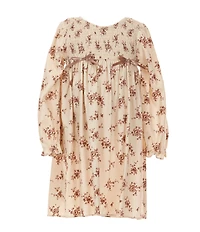 Bonnie Jean Little Girls Long-Sleeve Ditsy-Floral Smocked-Detailed Empire-Waist Dress