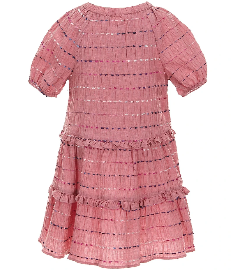 Bonnie Jean Little Girls Short-Sleeve Textured-Clip-Dot Dress