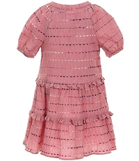 Bonnie Jean Little Girls Short-Sleeve Textured-Clip-Dot Dress
