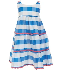 Bonnie Jean Little Girls Sleeveless Checked-Printed Dress