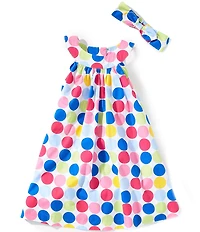 Bonnie Jean Little Girls Sleeveless Disco-Dot Trapeze Dress