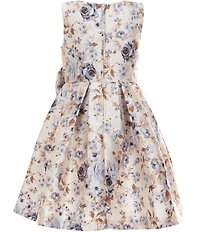 Bonnie Jean Little Girls Sleeveless Floral Mikado Dress