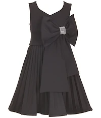 Bonnie Jean Little Girls Sleeveless Jeweled-Bow-Accented Fit-And-Flare Dress