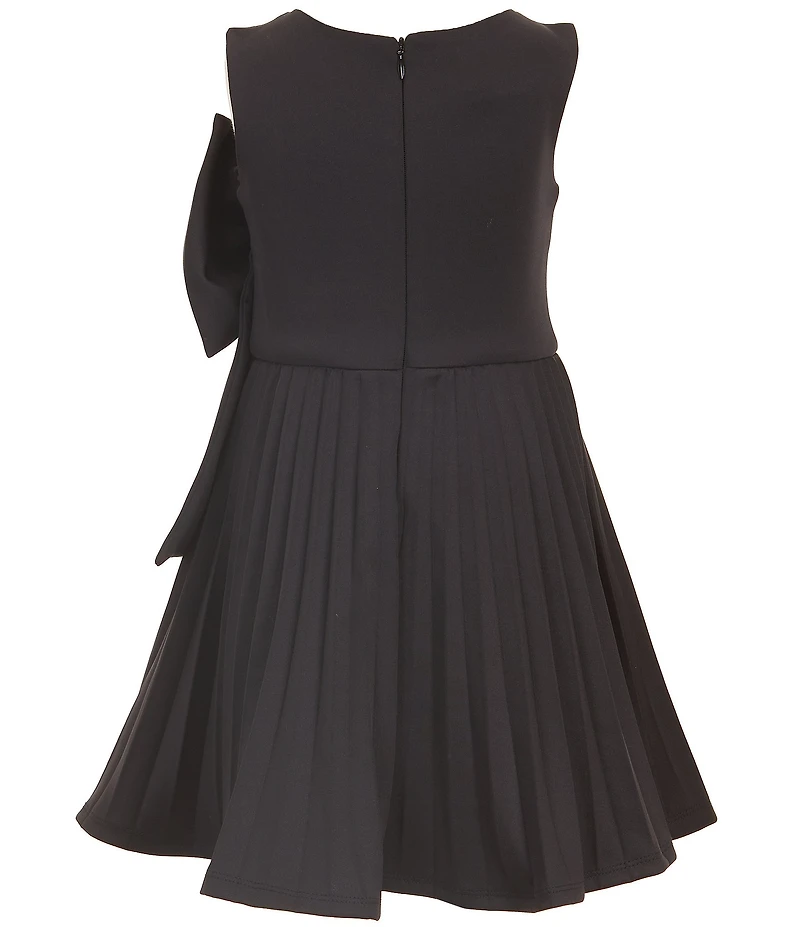 Bonnie Jean Little Girls Sleeveless Jeweled-Bow-Accented Fit-And-Flare Dress