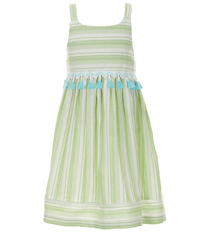 Bonnie Jean Little Girls Sleeveless Striped Linen-Look Float Dress