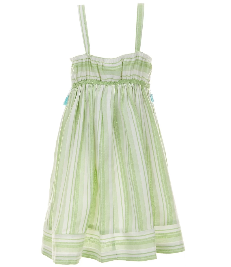 Bonnie Jean Little Girls Sleeveless Striped Linen-Look Float Dress