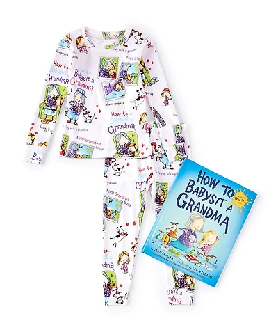 Books To Bed Little/Big Girls 2-10 How To Babysit a Grandma Fitted Two-Piece Pajamas & Book Set