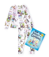 Books To Bed Little/Big Girls 2-10 How To Babysit a Grandma Fitted Two-Piece Pajamas & Book Set