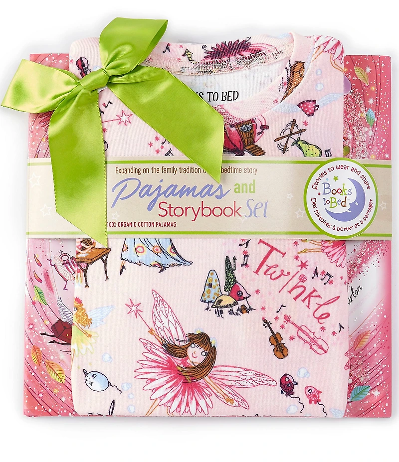 Books To Bed Little/Big Girls Twinkle Two-Piece Pajamas & Book Set