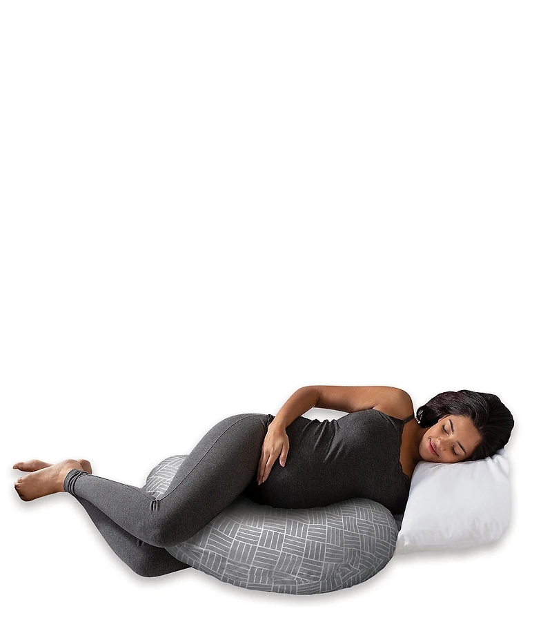 Boppy Cuddle Pregnancy Pillow - Gray Basket Weave