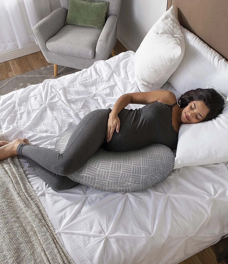 Boppy Cuddle Pregnancy Pillow - Gray Basket Weave