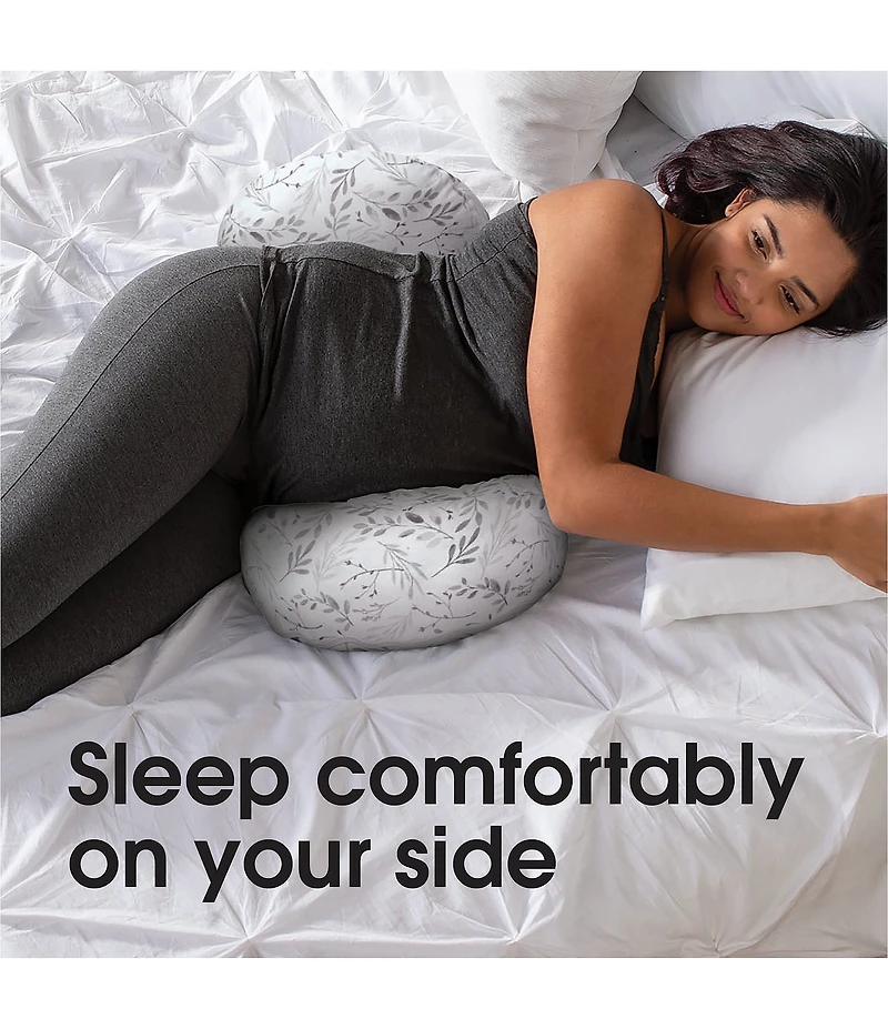 Boppy Side Sleeper Pregnancy Pillow - Gray Leaves Falling