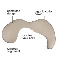 Boppy Total Body Pregnancy Pillow with Organic Cotton Cover