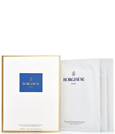 Borghese Deep Hydration Hand Sheet Masks - 3 Pairs