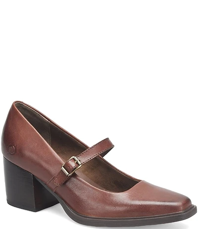Born Adelphi Leather Snip Toe Mary Jane Pumps