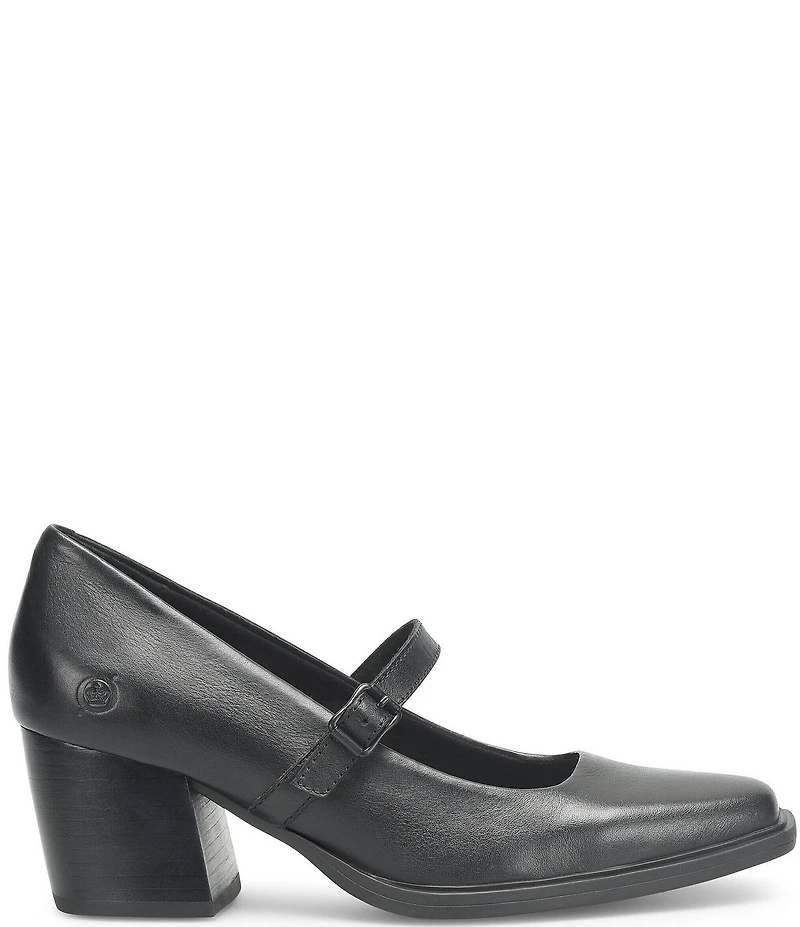 Born Adelphi Leather Snip Toe Mary Jane Pumps