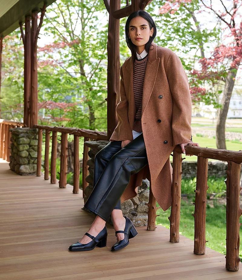 Born Adelphi Leather Snip Toe Mary Jane Pumps