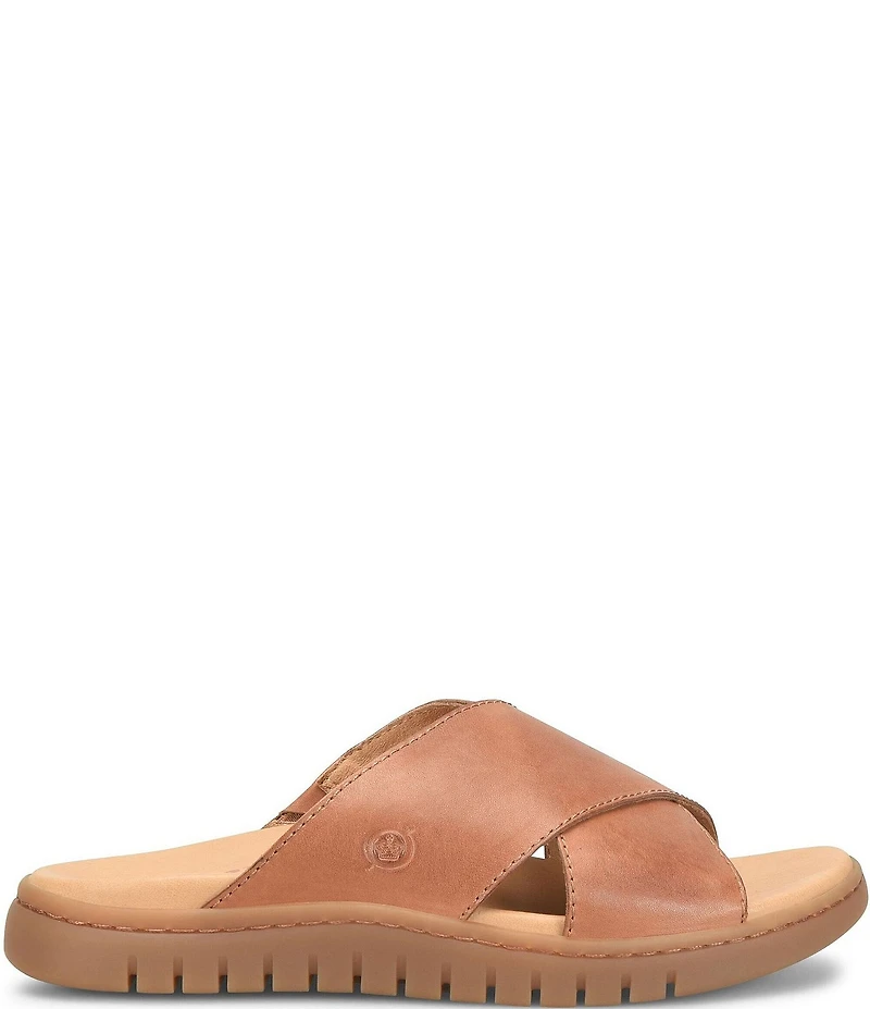 Born Adia Leather Cross Band Sandals