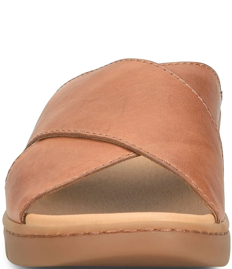 Born Adia Leather Cross Band Sandals
