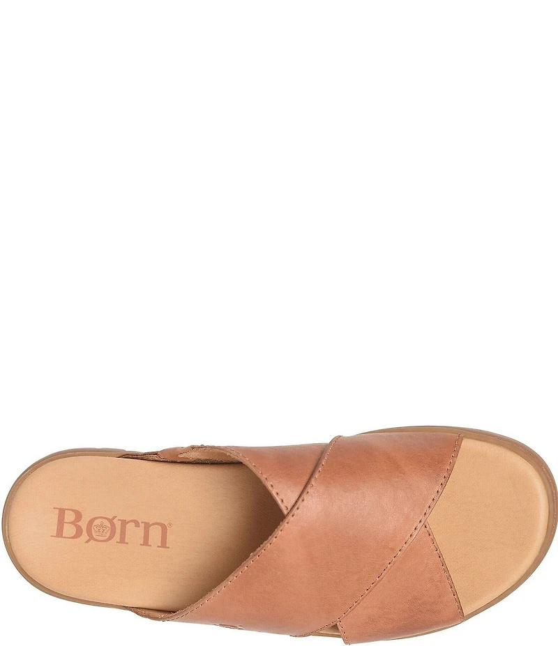 Born Adia Leather Cross Band Sandals