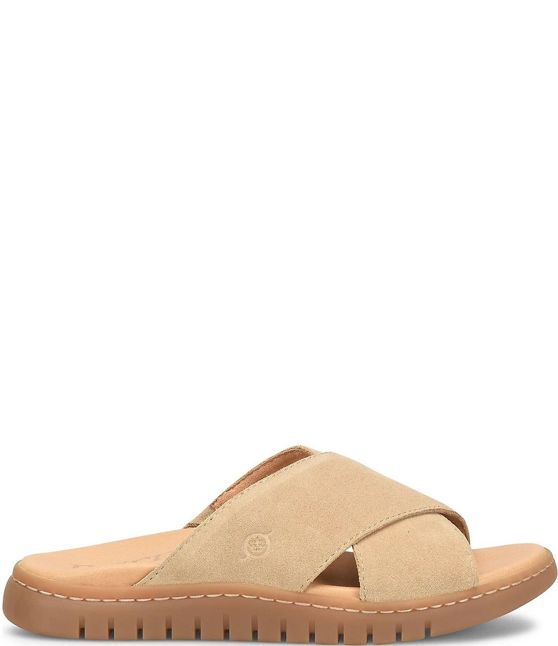 Born Adia Suede Cross Band Sandals