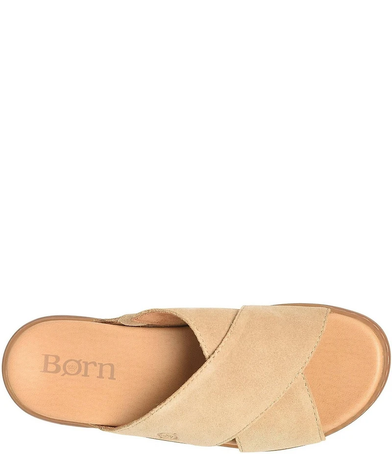 Born Adia Suede Cross Band Sandals