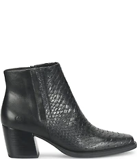 Born Aiken Snake Embossed Leather Booties