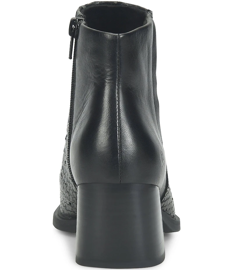 Born Aiken Snake Embossed Leather Booties