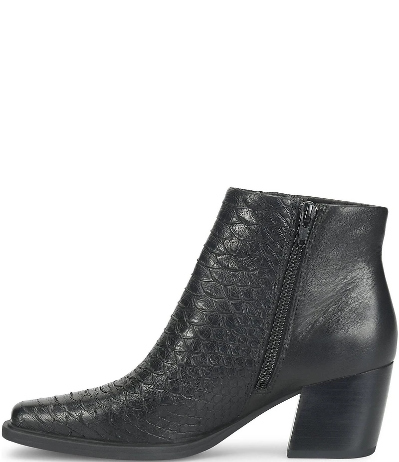 Born Aiken Snake Embossed Leather Booties