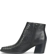 Born Aiken Snake Embossed Leather Booties
