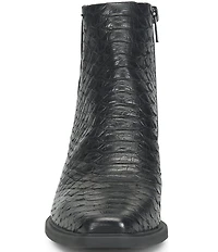 Born Aiken Snake Embossed Leather Booties
