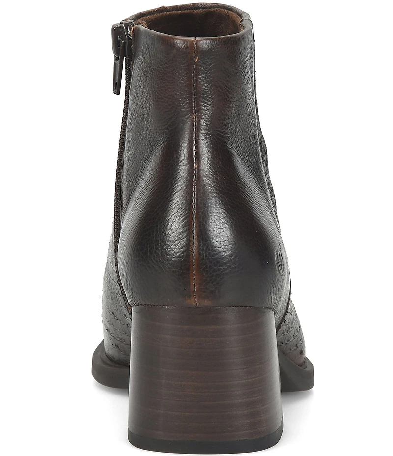 Born Aiken Snake Embossed Leather Booties