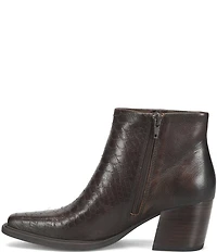 Born Aiken Snake Embossed Leather Booties
