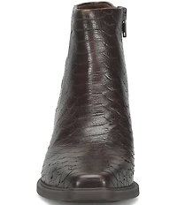 Born Aiken Snake Embossed Leather Booties