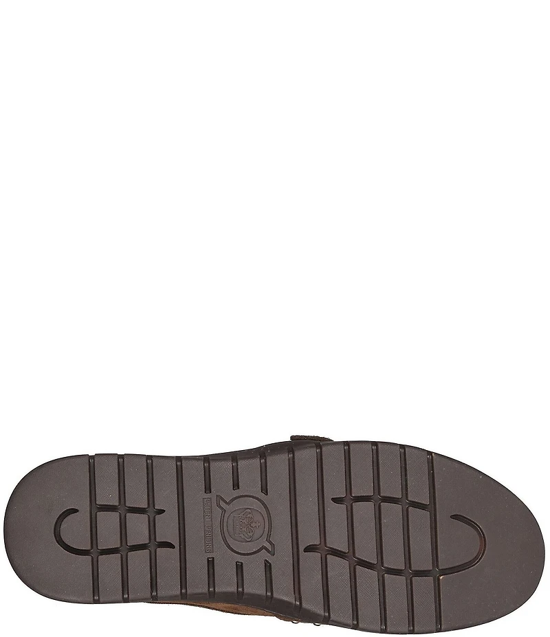 Born Alora Suede Studded Buckle Strap Loafer Mules