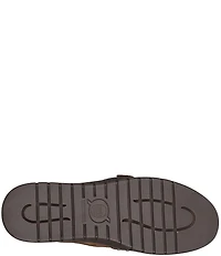 Born Alora Suede Studded Buckle Strap Loafer Mules