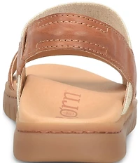 Born Amabel Leather and Elastic Slingback Sandals