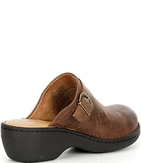 Born Avoca Leather Buckle Hardware Clogs