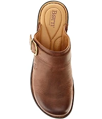 Born Avoca Leather Buckle Hardware Clogs