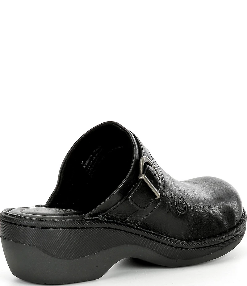 Born Avoca Leather Buckle Hardware Clogs