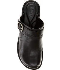 Born Avoca Leather Buckle Hardware Clogs