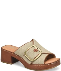 Born Bangle Buckle Platform Slide Sandals