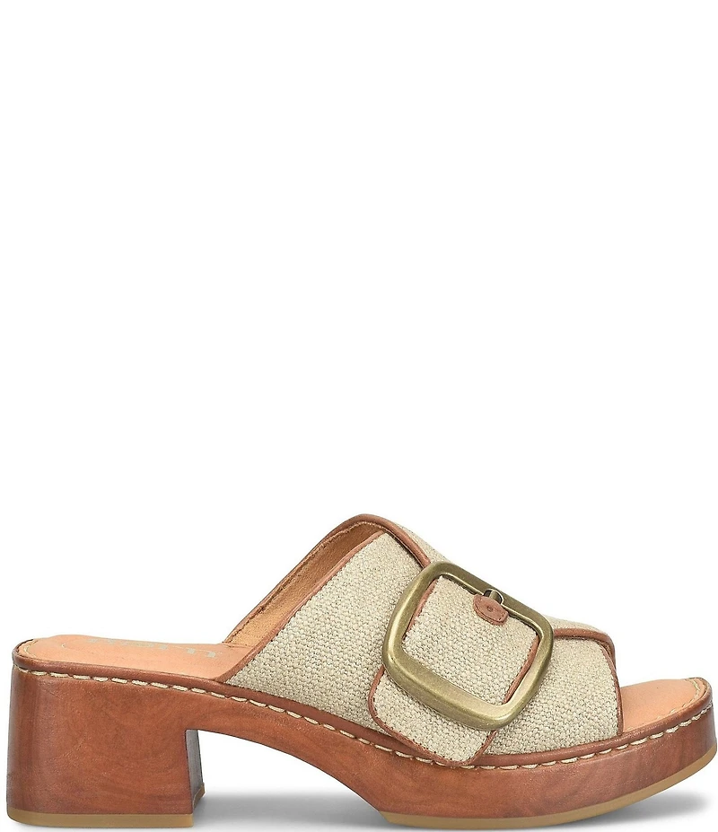 Born Bangle Buckle Platform Slide Sandals