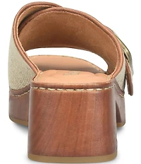 Born Bangle Buckle Platform Slide Sandals