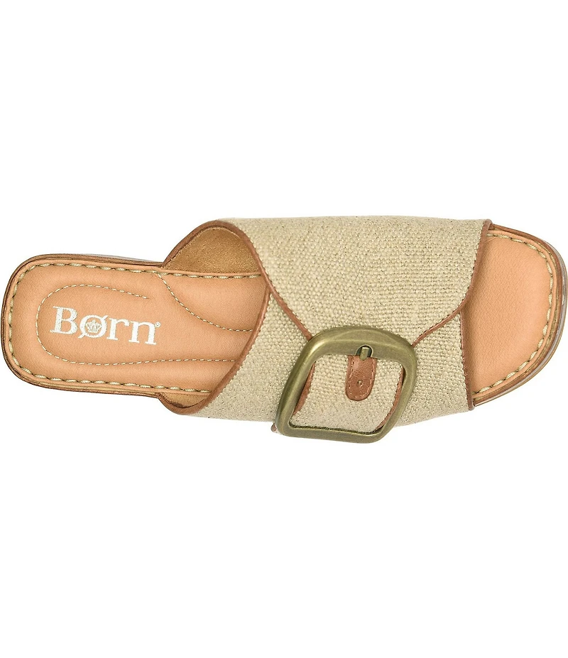 Born Bangle Buckle Platform Slide Sandals