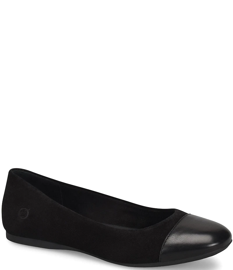 Born Batti Suede Cap Toe Ballet Flats